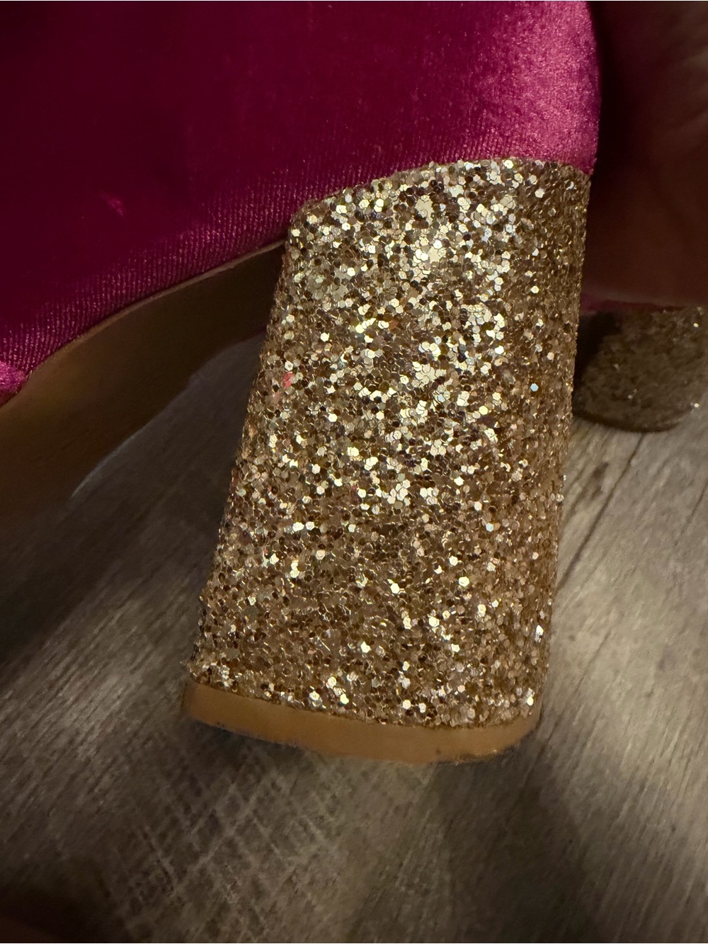 Betsey Johnson Kacey Velvet Glitter Heel Ankle Booties Y2K Glam! - Picture 5 of 8